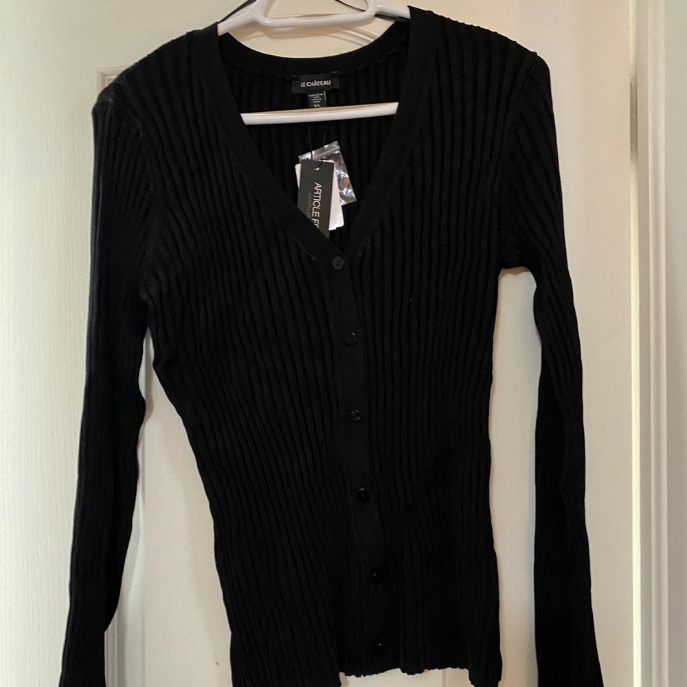 Women’s black rayon cardigan